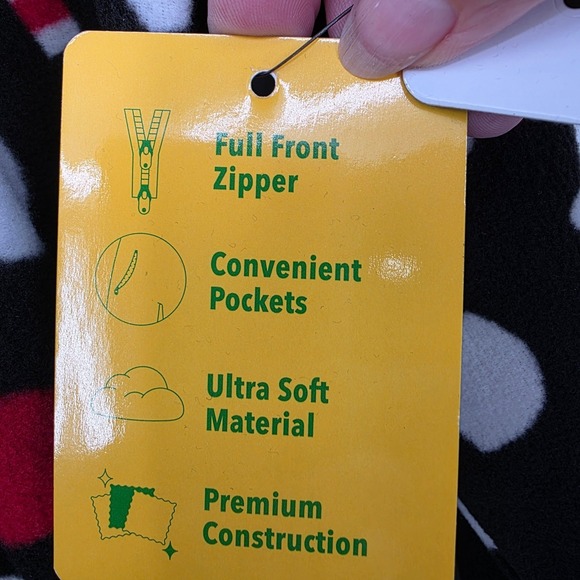 TIPSY ELVES Blue Reindeer Fleece Hooded One Piece Jumpsuit Pajamas Men's L NWT - Picture 9 of 10